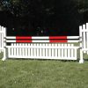 burlingham sports 5ft solid color jump standards brown picket wing open picket jump asa25