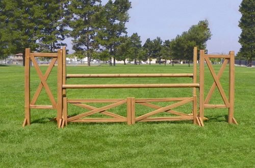 cedar split rail standards complete jump with gate