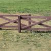 cedar split rail fence log brown