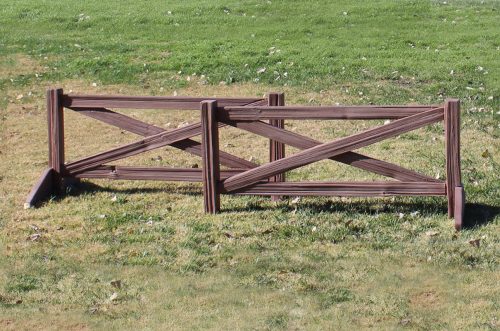 cedar split rail fence log brown