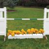 solid picket top jump set with flower box and green soft pole