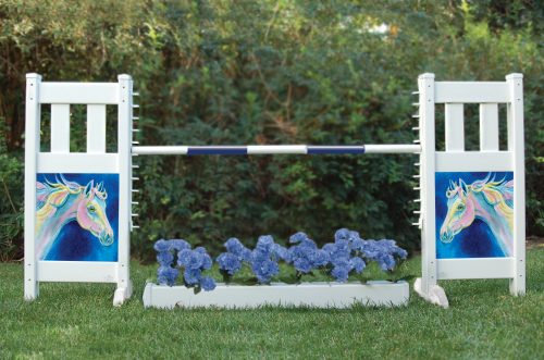 solid picket top jump set with dream pony and flower box