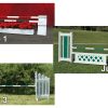 holiday kid jumps course holiday jump, color panel jump, and slant picket jump sets