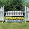 picket gate jump with flower box