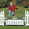 slant picket jump set and child jumping