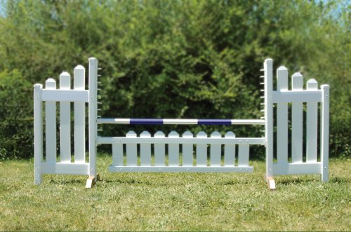 slant picket jump set and blue soft pole