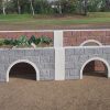 stone culvert wall grey and brown