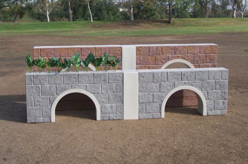 stone culvert wall grey and brown