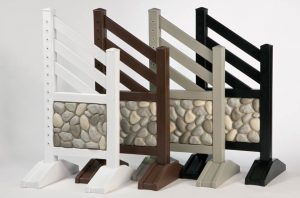 Stone Wall Jump Standards White Brown Grey and Black Colors