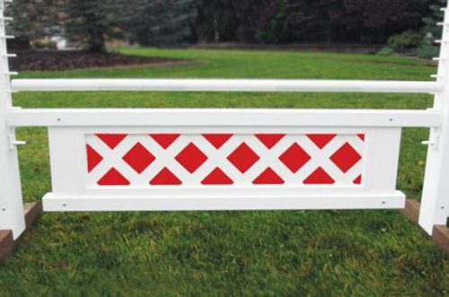 mini colored lattice gate in red