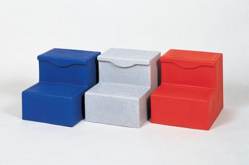 2 step mounting block blue, grey, and red