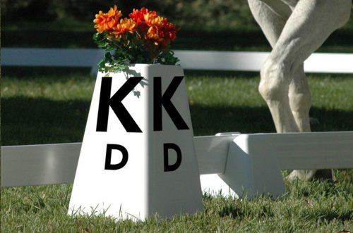 Berkshire Dressage Letters with Bottom Set of 8 with flowers