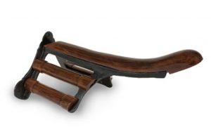 Cast Iron and Wood Saddle Rack