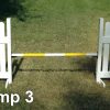 kids basic schooling jump course slant picket jump