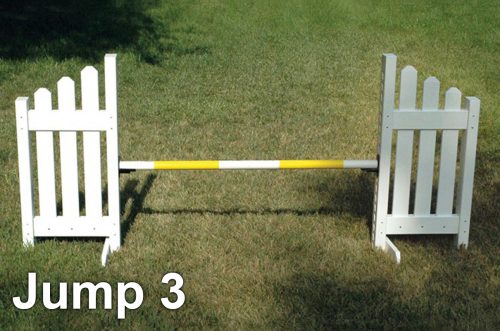 kids basic schooling jump course slant picket jump