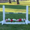 schooling kid jump with flower box