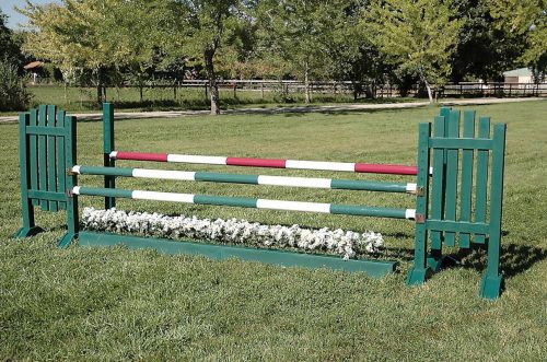 half striped half solid perfect poles oxer complete jump asa16