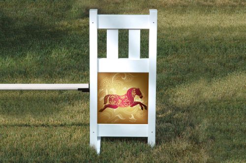 graphic panel jump set floral horse