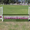 arena supplies turf flower box with birch standards and turf pole complete jump