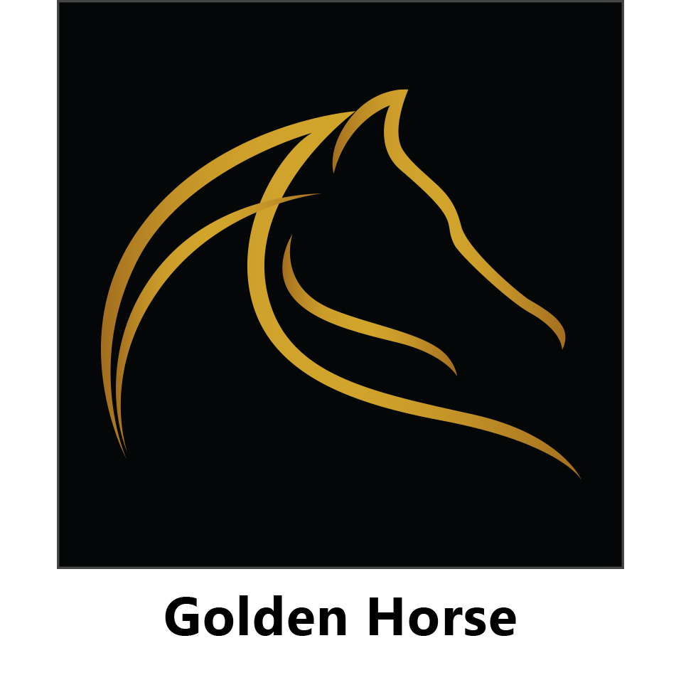 golden horse kid jump graphic