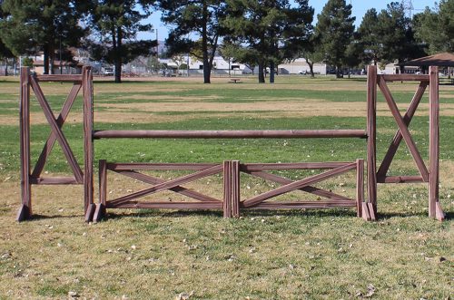 Log Colored Split Rail Vertical Jump BSA95