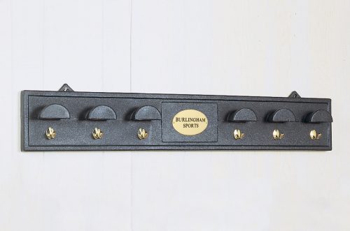 Bridle Rack with Brass Hooks