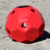 hay ball feeder 2 inch holes red