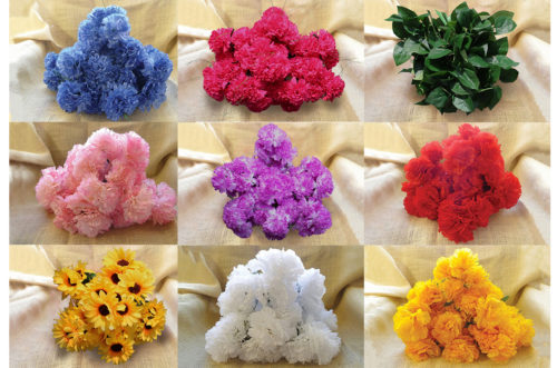 4 bags of 8 Silk Flowers