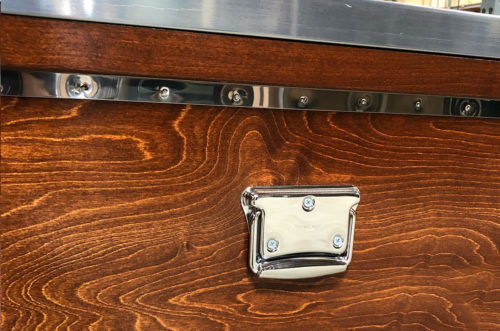 chrome handle on heritage tack trunk