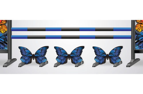 graphic hurdle blue butterfly