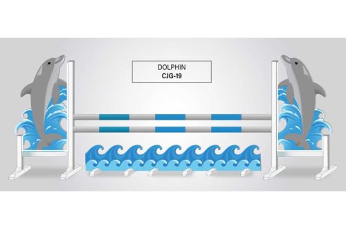 dolphin complete graphic jump with striped poles