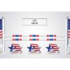usa flag complete graphic jump with stripe poles