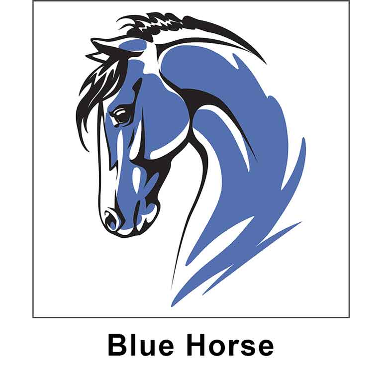 blue horse