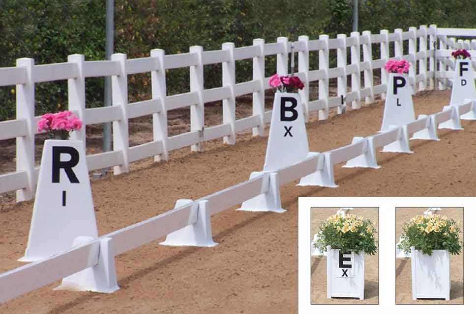 dressage flower boxes and letters