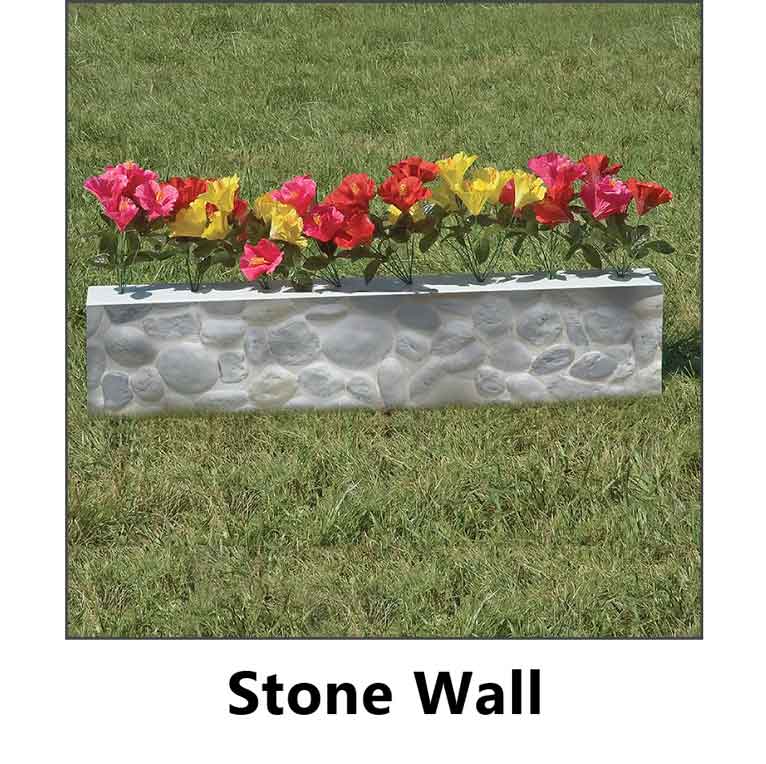 stone wall flower box graphic