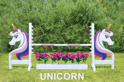 unicorn image standards with flower box